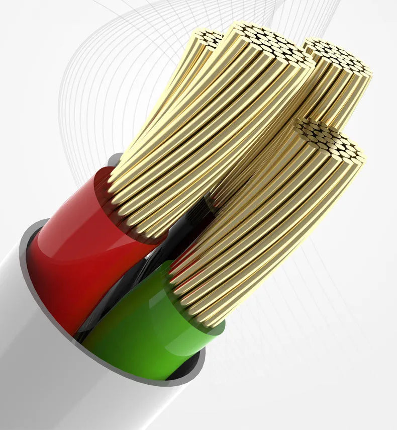 Black Android Type-C fast charging data cable with 1.5 metre length