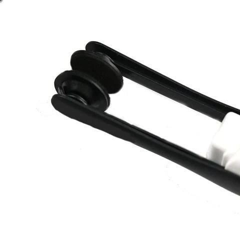 Compact eyewear cleaning brush for glasses and sunglasses, available in multiple colours