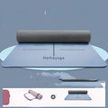 Non-slip yoga mat in galaxy gray with asana guide lines, 183cm x 80cm, 7mm thick