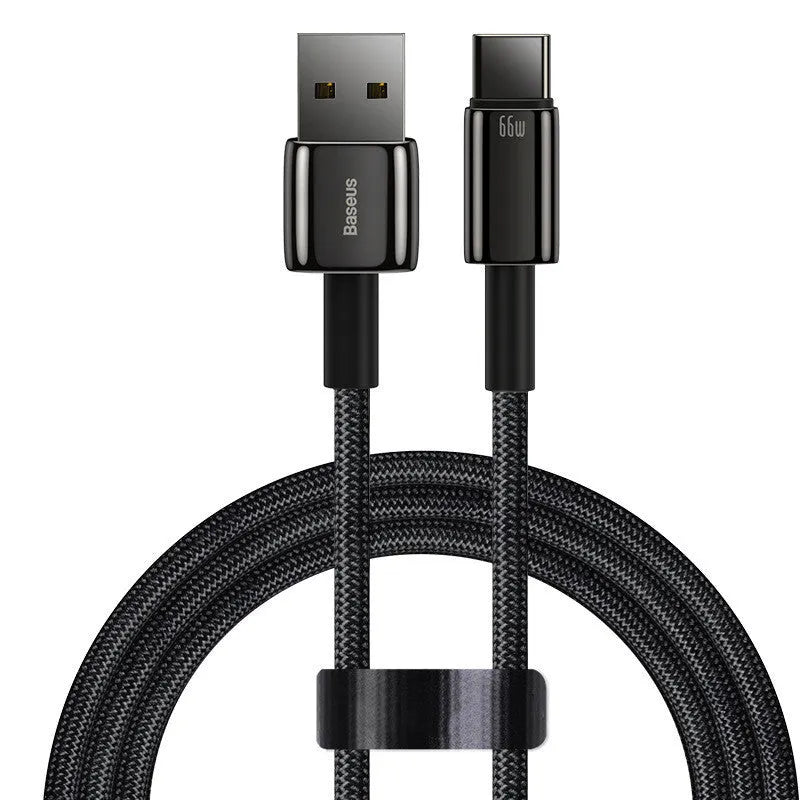 Baseus USB A to Type C charging cable with 66W quick charge support for Android phones