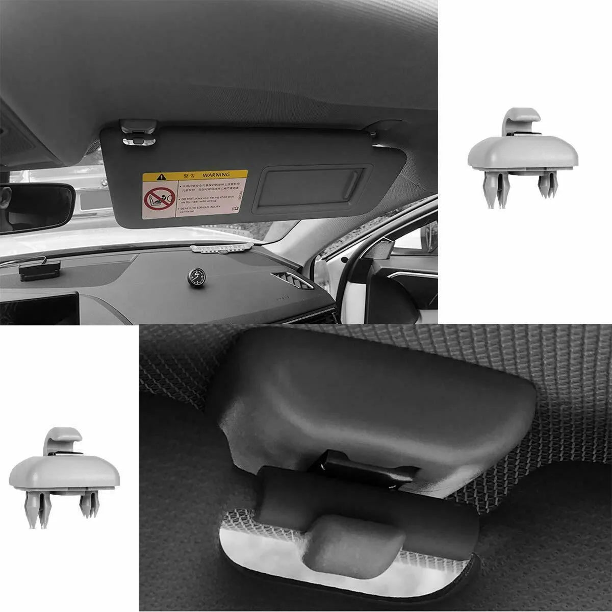 Car sun visor clip baffle clip in grey, beige, and black for GM models