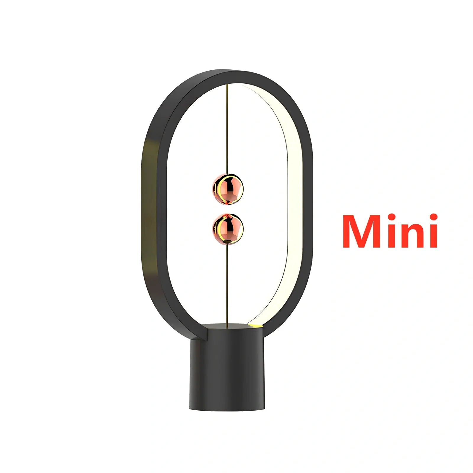 Magnetic bedside night light with ball activation system and adjustable brightness settings