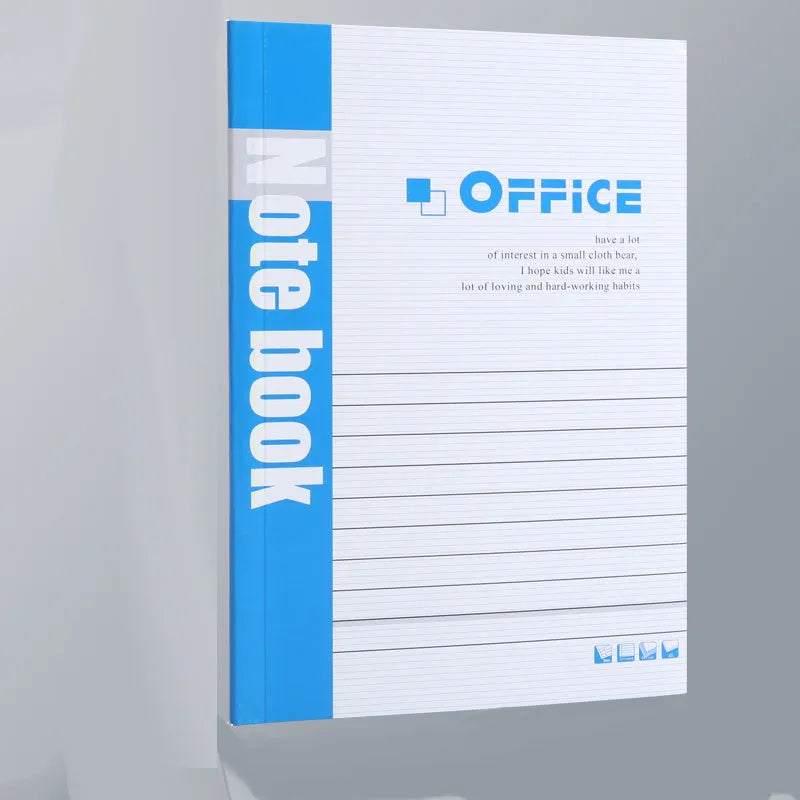 Wholesale bundle of soft cover striped notebooks in Japanese Korean business style, shown with pen options.