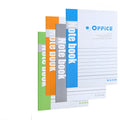 Wholesale bundle of soft cover striped notebooks in Japanese Korean business style, shown with pen options.