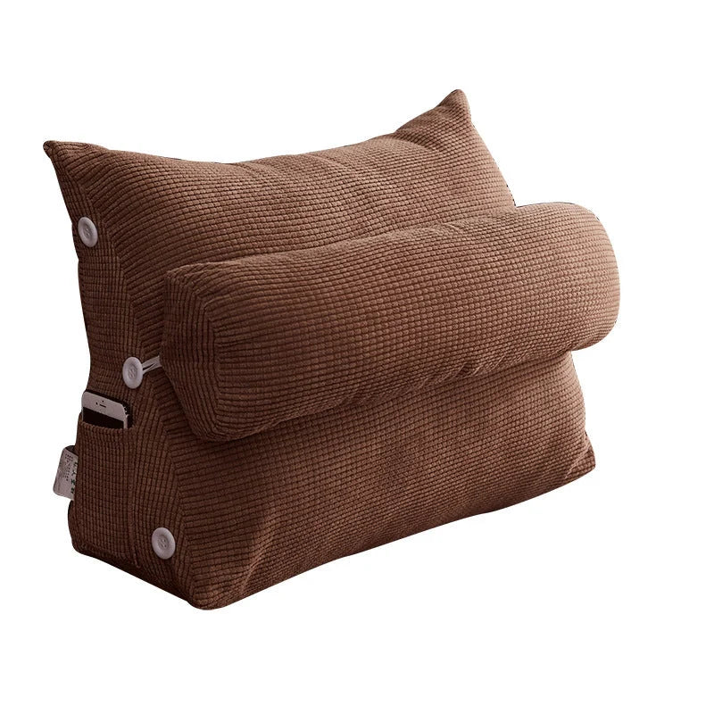 Waist Backrest Pillow in plush material for lumbar support, available in multiple colours