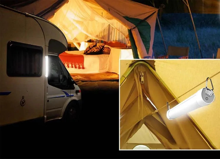 Portable portable camping light with strong magnet and remote control in white colour