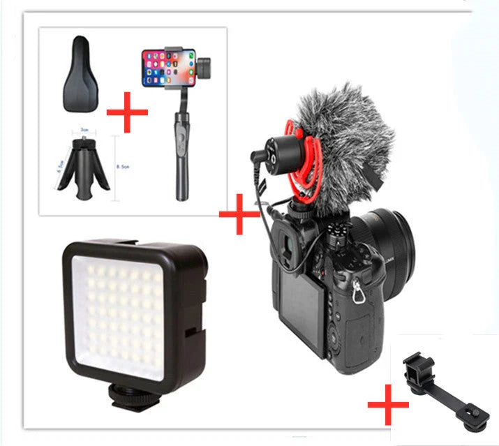 Handheld 3-axis gimbal stabilizer for iPhone in black, showing compact design and adjustable features