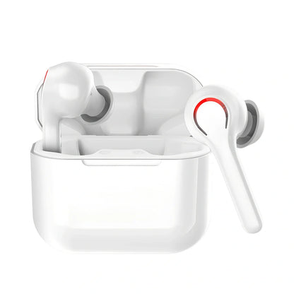 A6 black wireless sports earphones with digital display and charging case