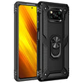 Xiaomi Poco X3 NFC shockproof protective case in multiple colours showing front and back views.