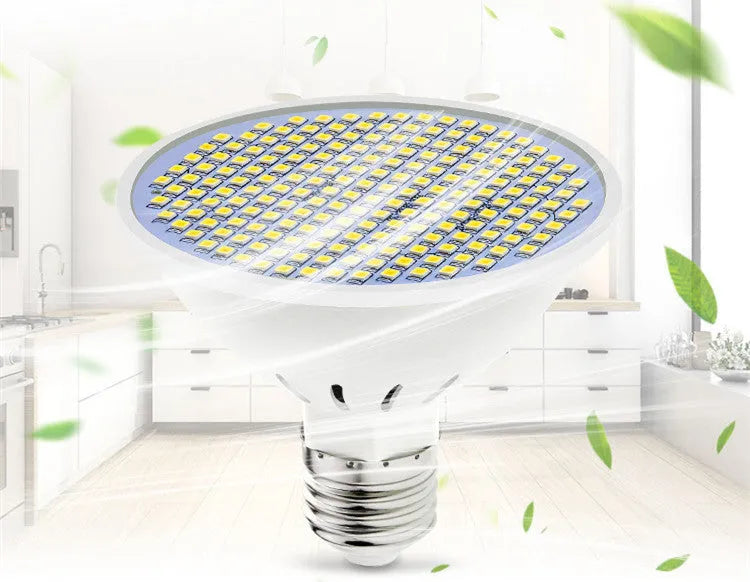 E27 LED lamp cup light bulb showing warm white and cool white options.
