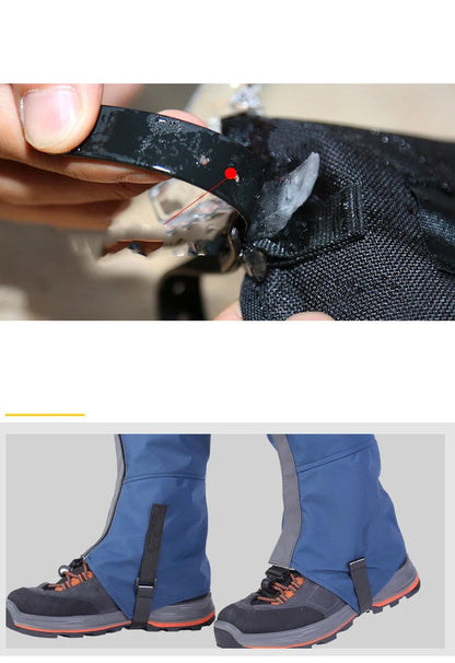 Snow Cover outdoor desert sand shoes in black, blue, and orange colours with reinforced toe caps and ankle support