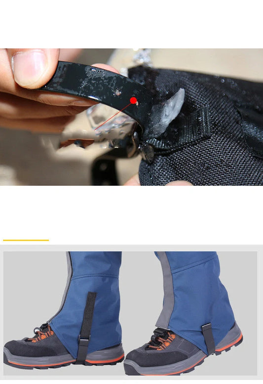 Snow Cover outdoor desert sand shoes in black, blue, and orange colours with reinforced toe caps and ankle support