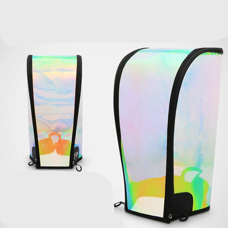 Transparent colourful ball bag cap with adjustable buckle for waterproof sports equipment protection