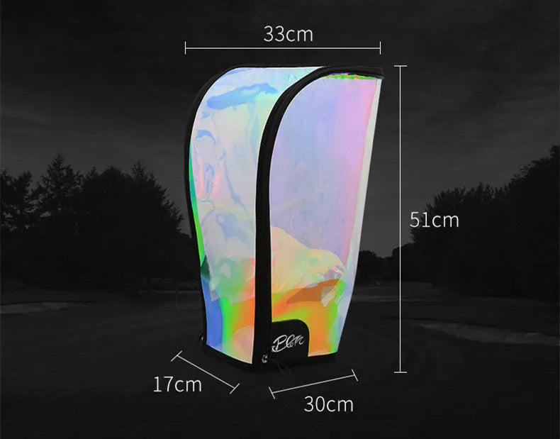 Transparent colourful ball bag cap with adjustable buckle for waterproof sports equipment protection