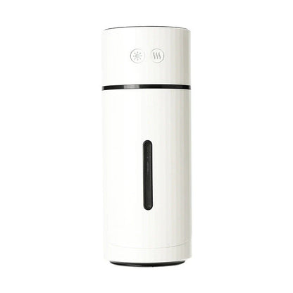 Compact USB charging humidifier with adjustable angle and night light in white, green, and red
