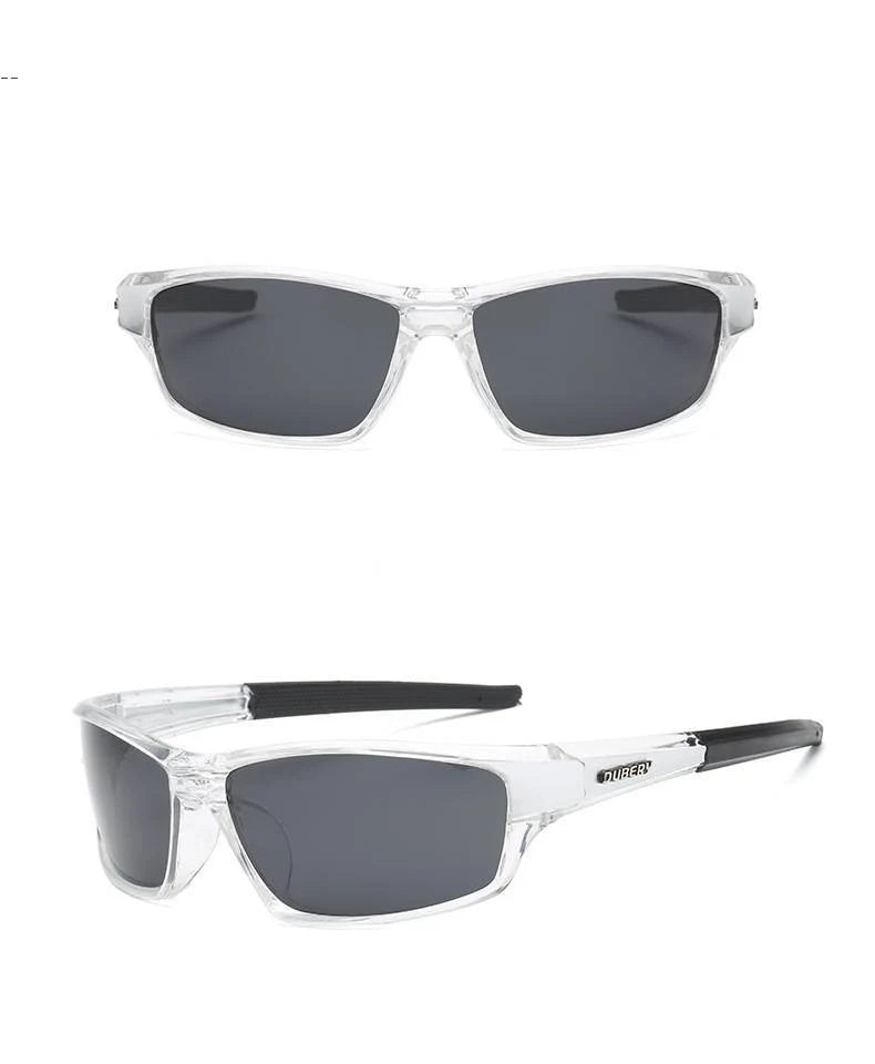 Retro men's polarized sunglasses with plastic frame and resin lenses