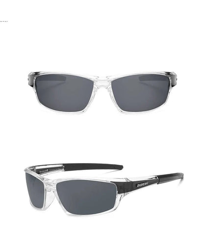 Retro men's polarized sunglasses with plastic frame and resin lenses