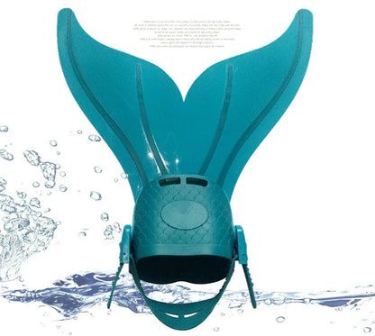 Adjustable swim fin foot flipper in blue, lake blue, and pink for enhanced swimming training