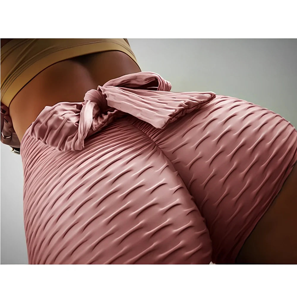 Women's jacquard fitness shorts in navy blue, size M with 35 cm hips and 25 cm length, cotton polyester blend for gym use