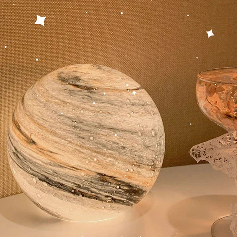 Unique USB-powered Wandering Earth Lamp with adjustable LED lighting and planet design
