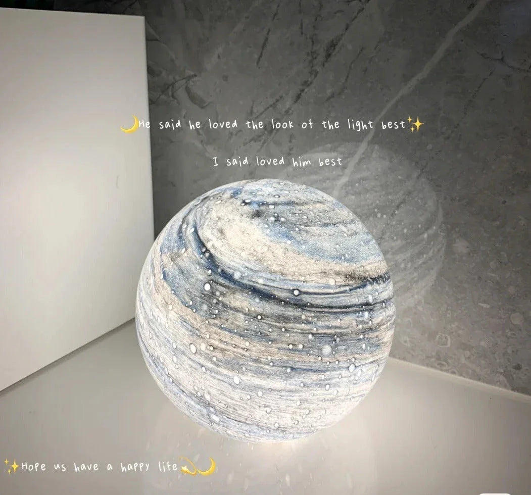 Unique USB-powered Wandering Earth Lamp with adjustable LED lighting and planet design