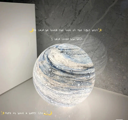 Unique USB-powered Wandering Earth Lamp with adjustable LED lighting and planet design