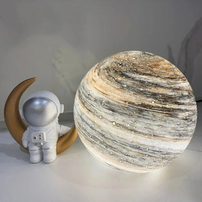 Unique USB-powered Wandering Earth Lamp with adjustable LED lighting and planet design