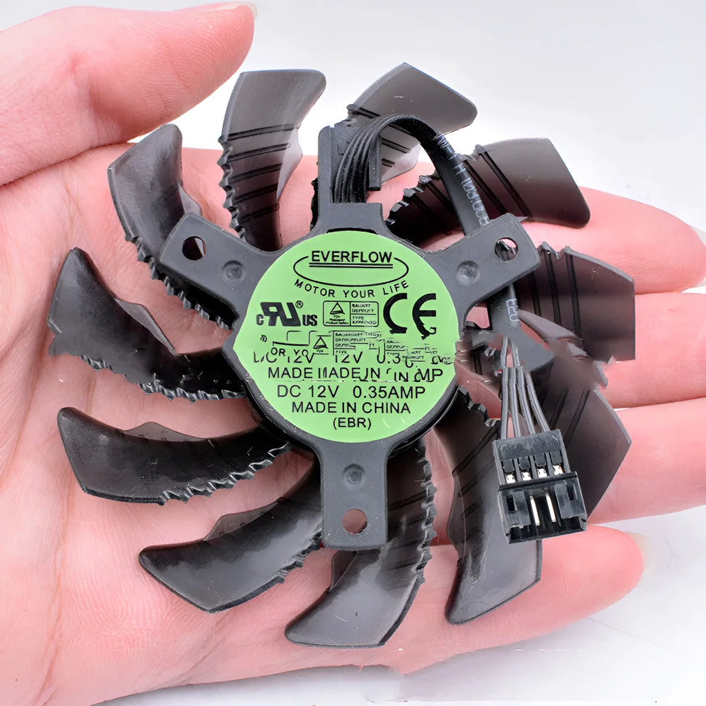 Grey Anchaopu T128010su 12V DC graphics cooling fan for PC heat dissipation
