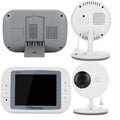 3.5 inch digital wireless baby monitor with UFO-style camera and white ABS housing