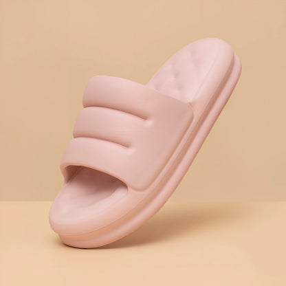 Women's summer EVA slippers with thick sole in multiple colours for home and bathroom use