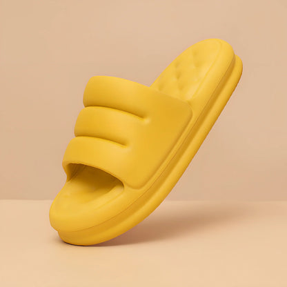 Women's summer EVA slippers with thick sole in multiple colours for home and bathroom use