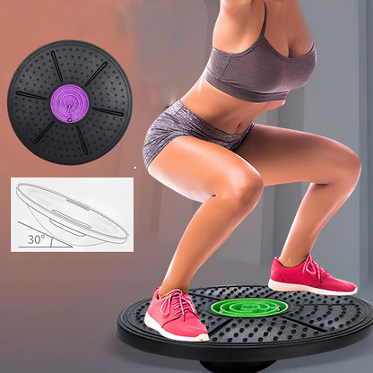Yoga balance board with 360-degree rotation capability and 150kg weight capacity for stability exercises