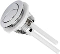 Round double flush button toilet accessory made from white ABS plastic, 38mm specification.