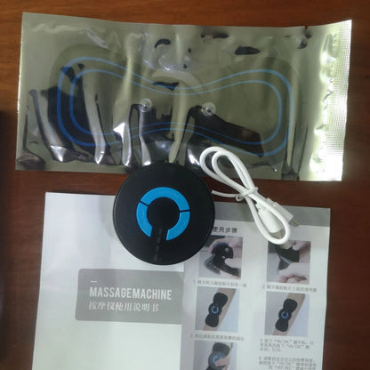 HQ-185 Mini Electric Shoulder and Neck Massager in black with massage patch