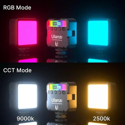 Ulanzi VL49 Mini RGB Fill Light with adjustable brightness and color temperature for photography