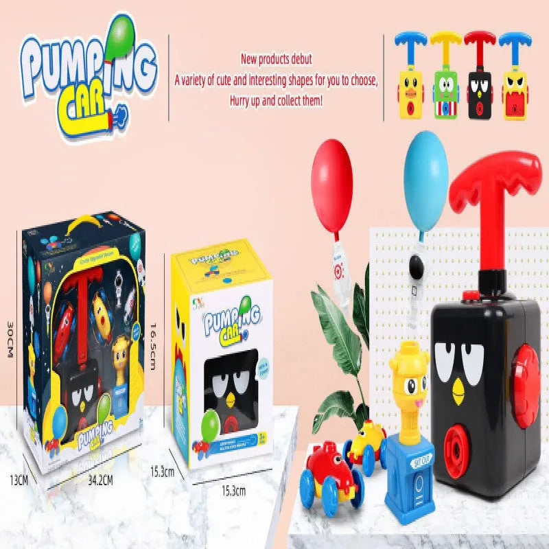 Children's educational aerodynamic car toy, inertia-powered, small ABS plastic car, available in four styles