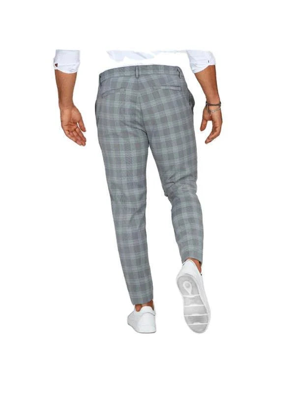 Stylish plaid casual pants for men, featuring a loose and comfortable design, available in a variety of colors