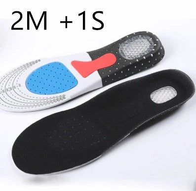 Thickened sports insole with honeycomb design for shock absorption and pain relief
