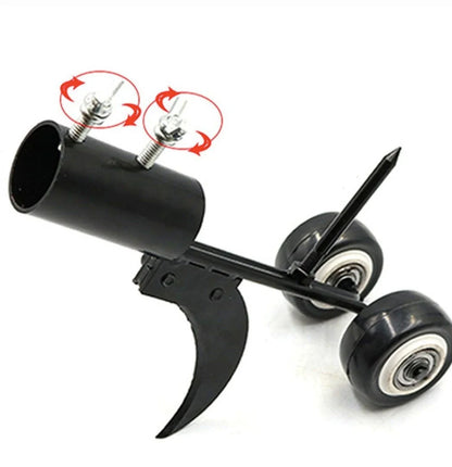 Portable gardening tools set for efficient weed removal with durable metal construction