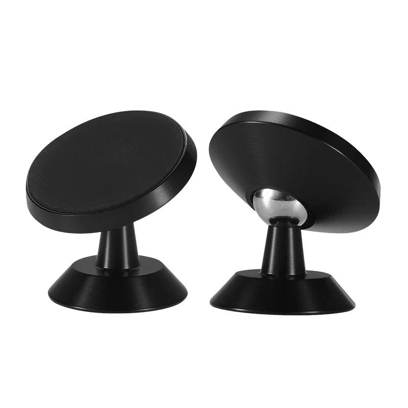 Universal magnetic car phone holder with 35.5mm x 40mm base plate in black silver gold colours