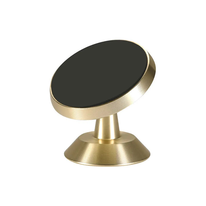 Universal magnetic car phone holder with 35.5mm x 40mm base plate in black silver gold colours