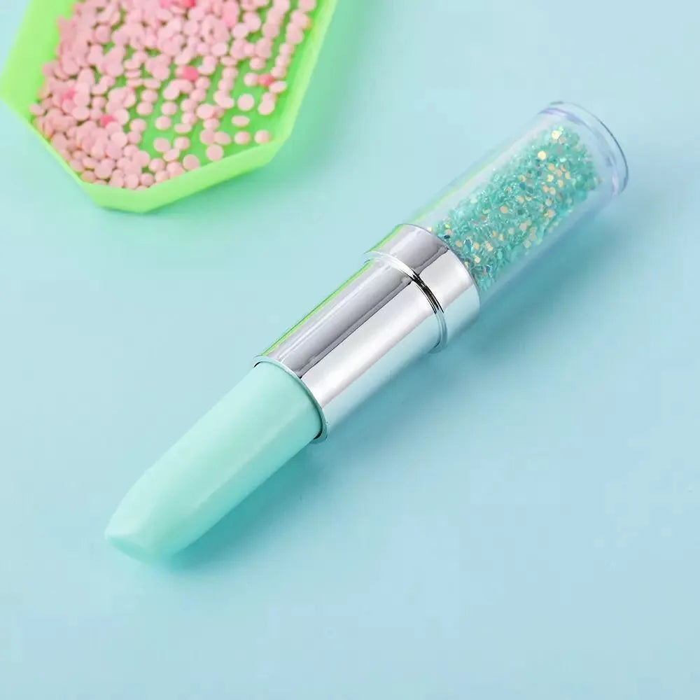 Diamond painting point drill pen in green, pink and purple colours for 5D diamond embroidery