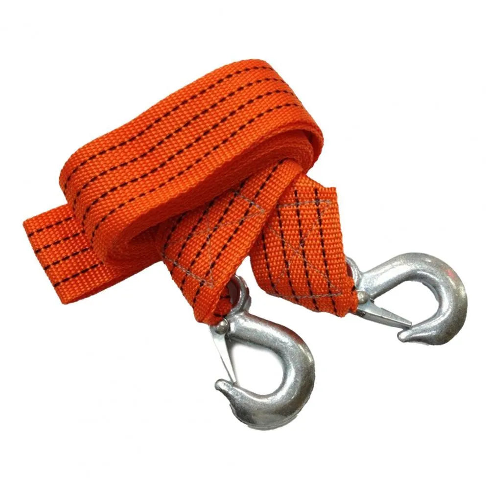 CARLIFE 3 ton yellow nylon trailer belt with eagle grappling hook for heavy duty vehicle towing