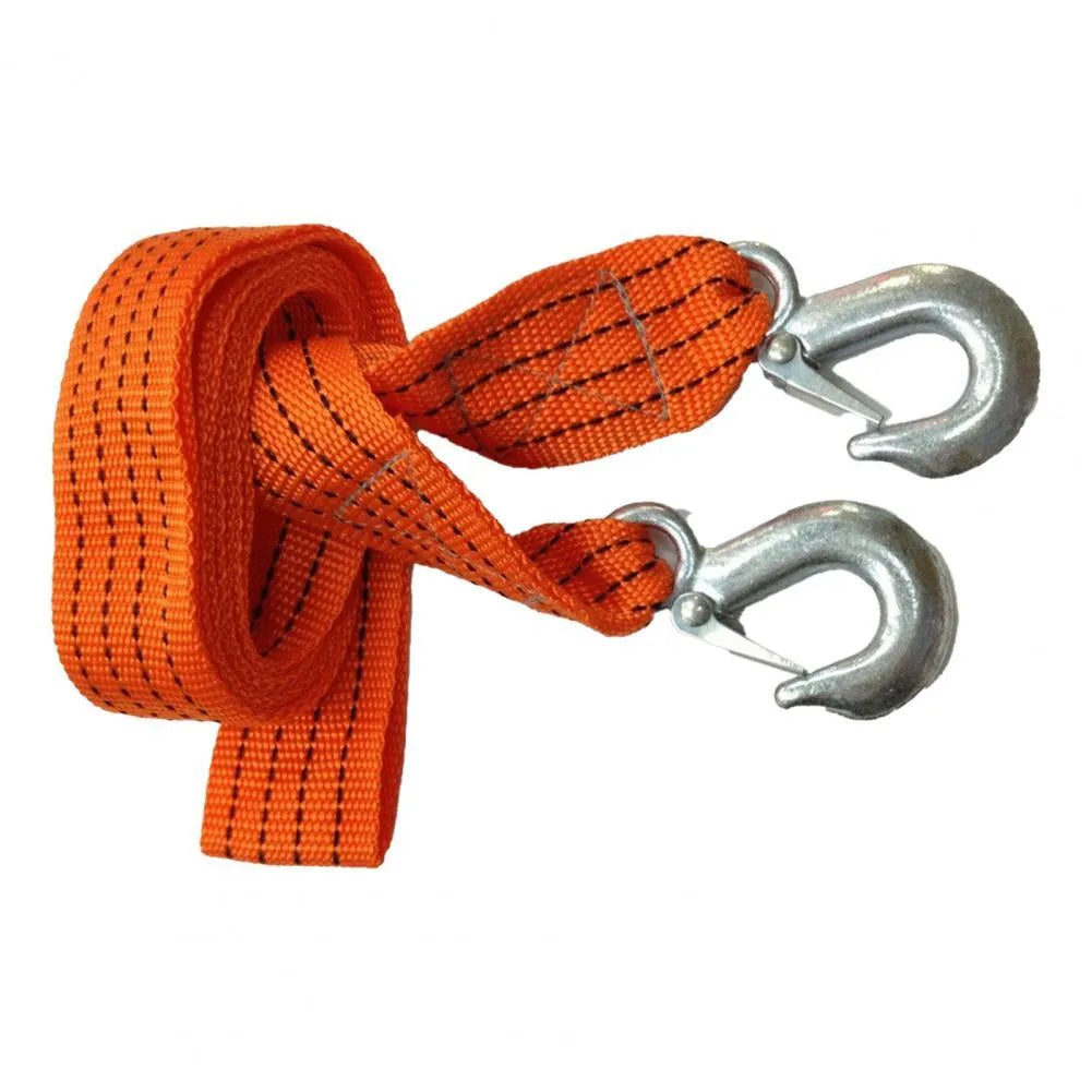 CARLIFE 3 ton yellow nylon trailer belt with eagle grappling hook for heavy duty vehicle towing