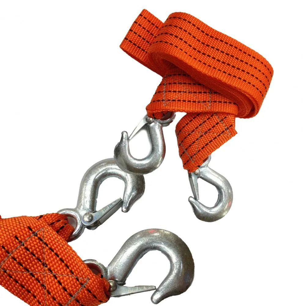 CARLIFE 3 ton yellow nylon trailer belt with eagle grappling hook for heavy duty vehicle towing