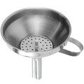Small mini 201 stainless steel funnel with fine filter sieve for wine raisin whisk impurities