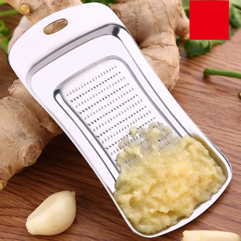 Stainless steel multi-function grater for garlic, ginger, and more