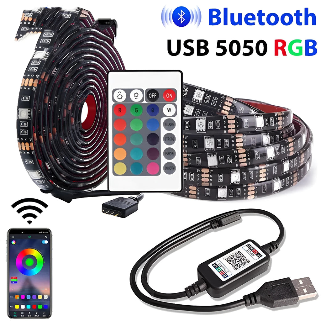 Bluetooth light with infrared remote control TV background light LED strip dimmable