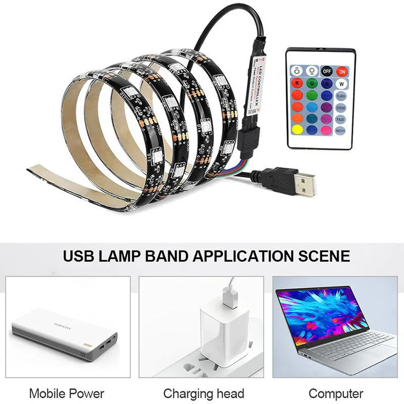 Bluetooth light with infrared remote control TV background light LED strip dimmable