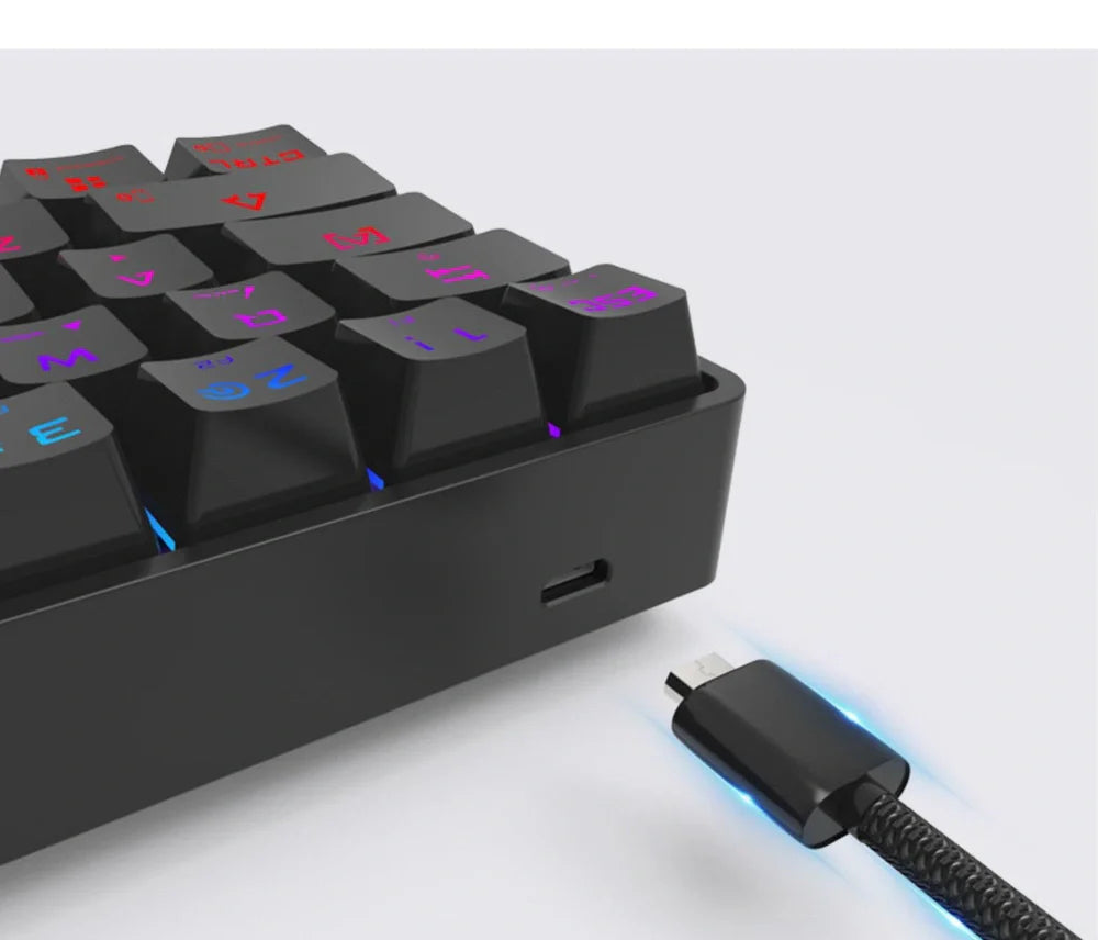 Wireless Bluetooth mechanical keyboard with PBT keycaps in black or white colour measuring 29.5×11×4cm